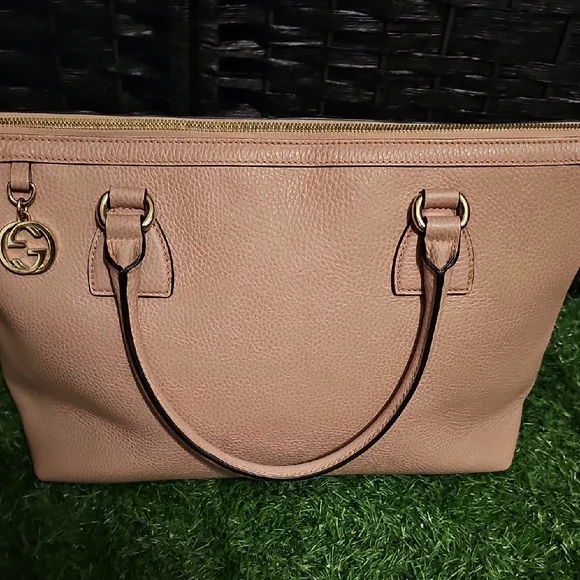 Gucci AUTHENTIC 2 WAY CALF SKIN LEATHER LARGE TOTE - Picture 4 of 13